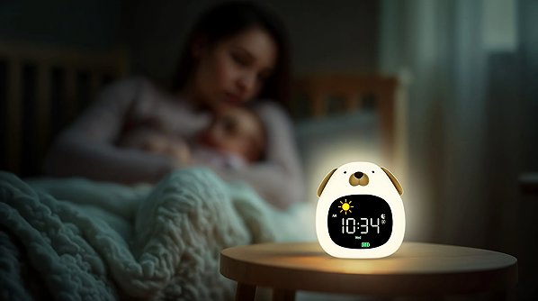 Zopa Alarm Clock with Night Light and Music Dog.
