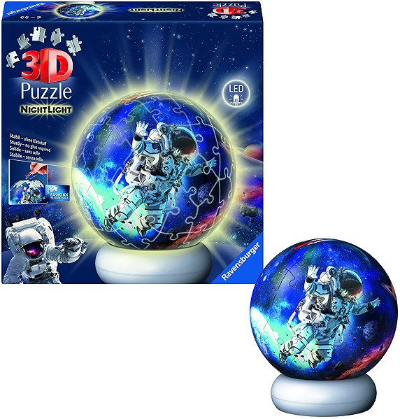 3D Puzzle Ravensburger 120080589 Puzzle-Ball Astronauts in Space (Night Edition) ...