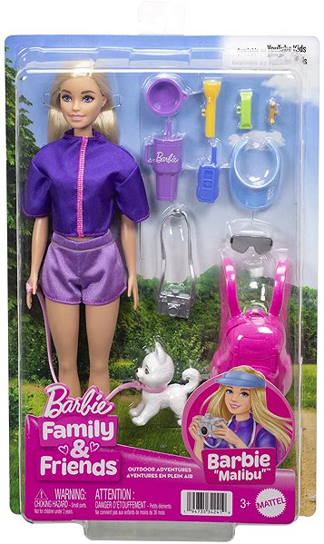 Játékbaba Barbie nyaral, kutyussal ...