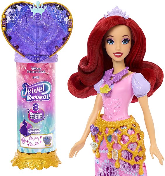 Játékbaba Disney Princess hercegnő meglepetéssel, Ariel ...