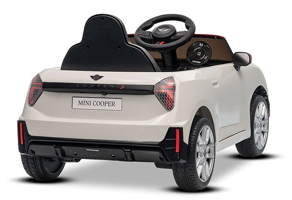 Beneo Motors Mini Cooper JCW 12V electric ride-on car in white.