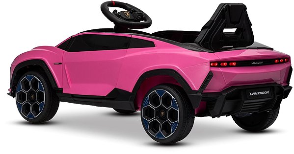 Beneo Motors Lamborghini Lanzador 12V pink electric ride-on car.
