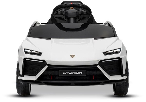 Beneo Motors Lamborghini Lanzador 12V white electric ride-on car.