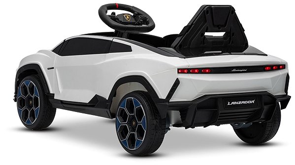Beneo Motors Lamborghini Lanzador 12V white electric ride-on car.