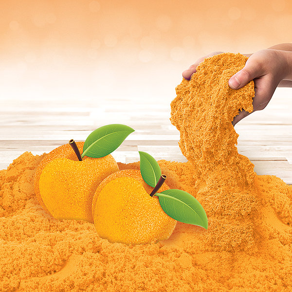 Kinetischer Sand Kinetic Sand Packung mit Fruchtduft Pfirsich ...