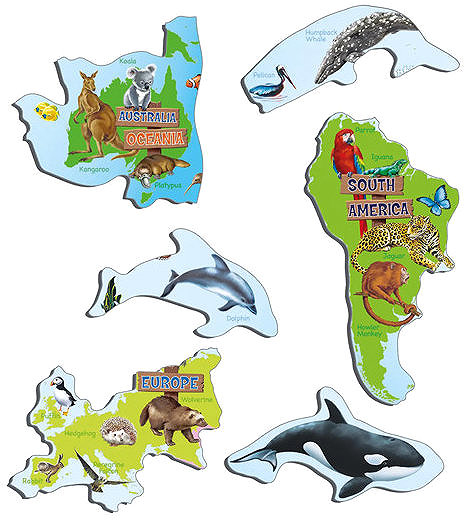 Puzzle Dino Tiere in der Welt edu ...