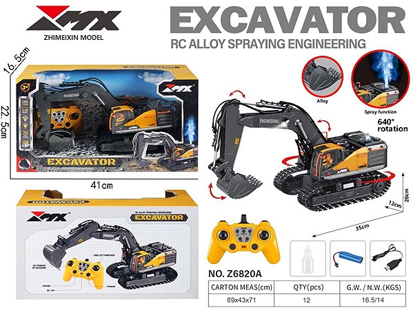RC digger Alltoys Digger with Spray 1:18 2.4 GHz .