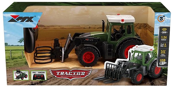 RC tractor Alltoys Traktor s kleštěmi na balíky 2.4 GHz.