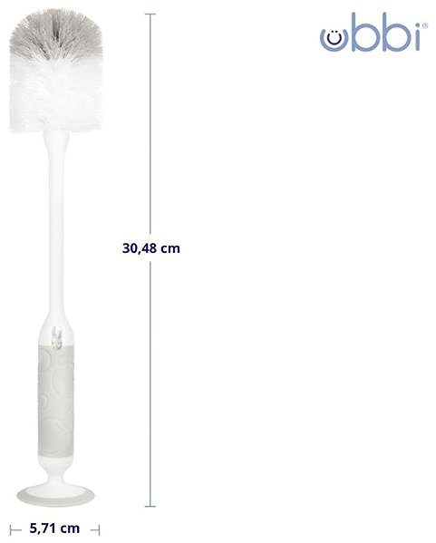 Ubbi Bottle Brush Deluxe Gray 2 pcs .