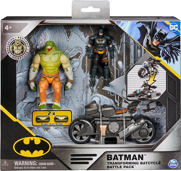 Figur Batman mit Fahrzeug und Feind - 10 cm ...