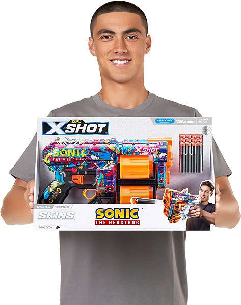 X-Shot Skins Sonic toy gun.