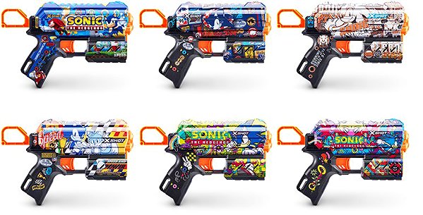 X-Shot Skins Flux Sonic the Hedgehog toy gun.