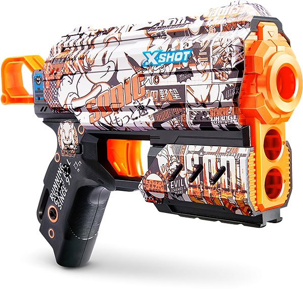 X-Shot Skins Flux Sonic the Hedgehog toy gun.