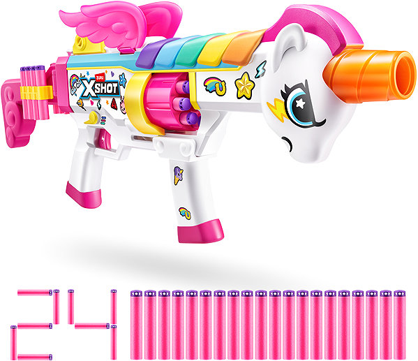 X-Shot Blastercorn Series 1 Rizz toy gun.