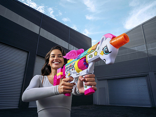 X-Shot Blastercorn Series 1 Rizz toy gun.