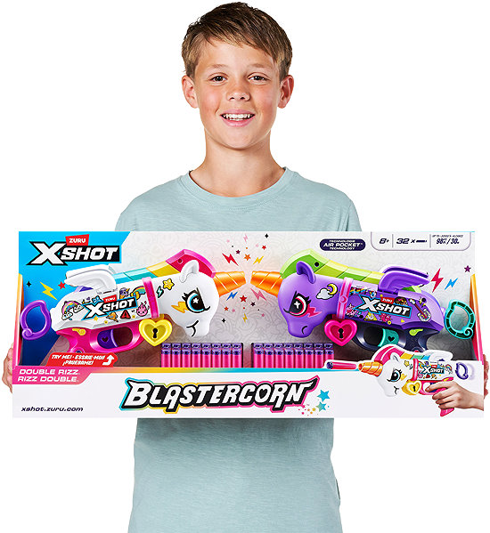 X-Shot Blastercorn Series 1 Unicorn Blaster toy gun.