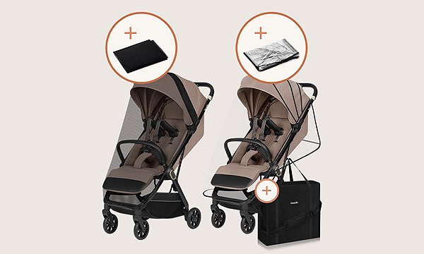 Lionelo Bess Beige Sand pushchair.