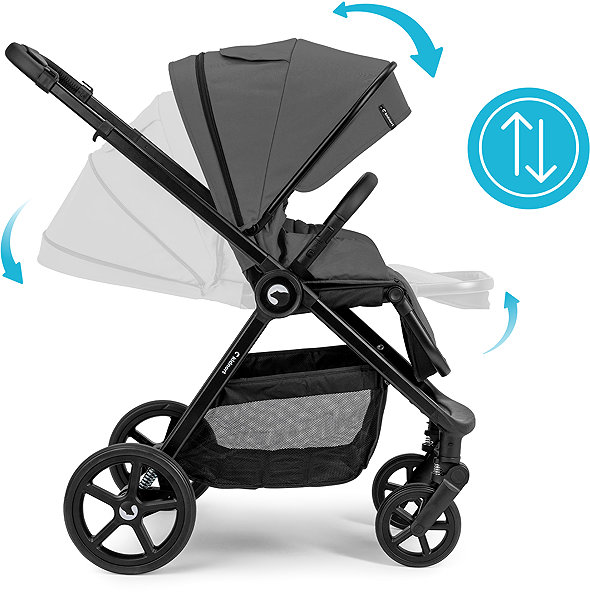Kidnort Älskar dark grey pram.