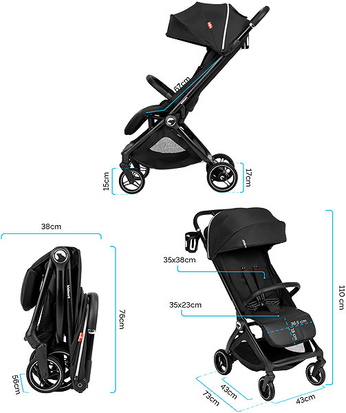 Baby Buggy Kidnort Sjooter black ...