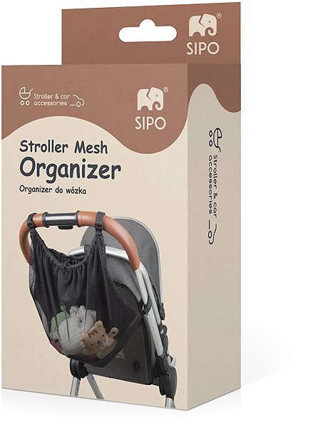 Sipo UNI pram bag in black.