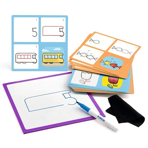 colouring pages Djeco Step by step 1, 2, 3 .