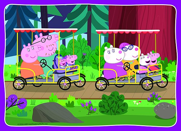 Puzzle Ravensburger 120043850 Peppa Wutz: Hipp Hipp Hurra, Ausflug! 4 × 42 Teile ...