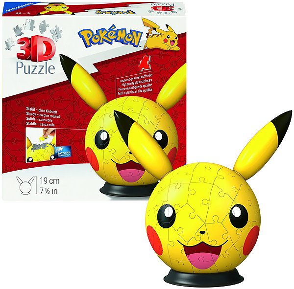 3D Puzzle Ravensburger 120080763 Puzzleball with Ears Pokémon ...