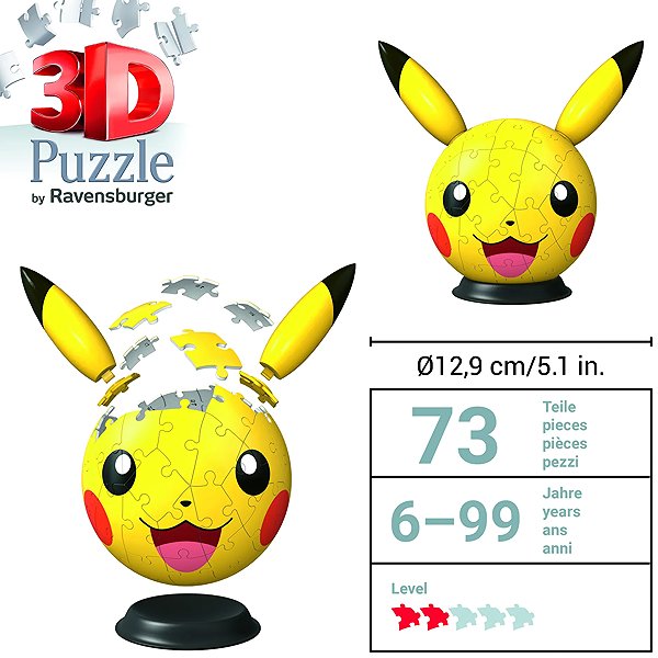 3D Puzzle Ravensburger 120080763 Puzzleball with Ears Pokémon ...