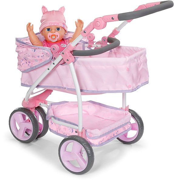 Játék babakocsi BABY born kombinált babakocsi - virágok ...