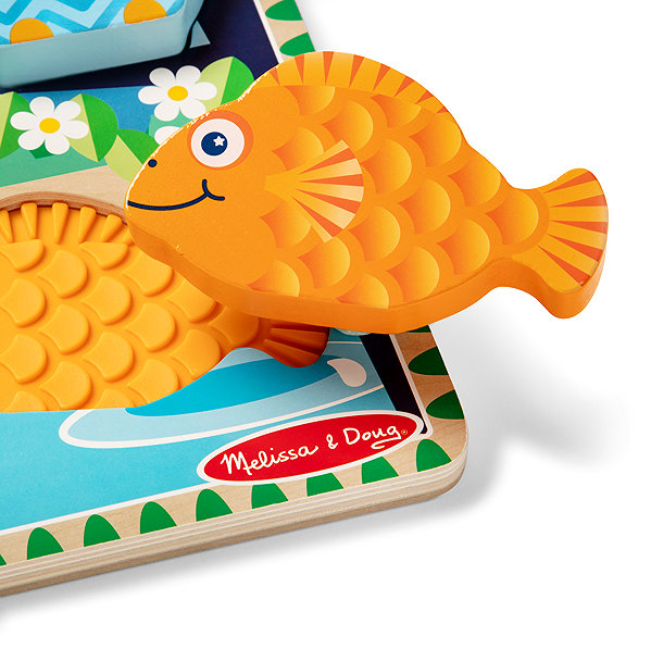 Steckpuzzle Melissa & Doug Puzzle mit Tieren und ihren Fühlspuren ...