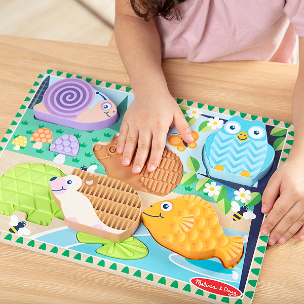 Steckpuzzle Melissa & Doug Puzzle mit Tieren und ihren Fühlspuren ...