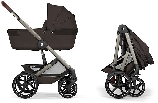 Baby Buggy Cybex Talos S Lux TPE with Folding Carrycot, Chocolate Brown ...