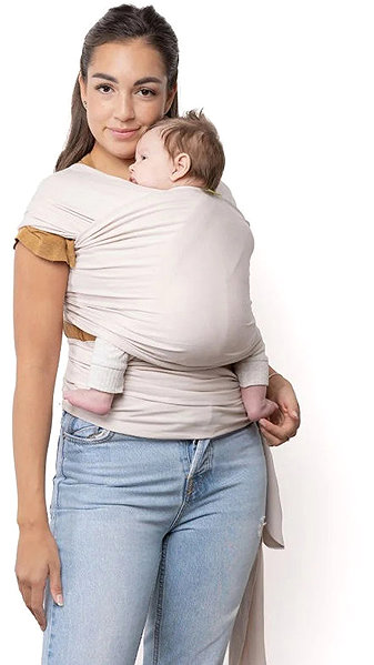 Babahordozó kendő Boba Wrap Bio elasztikus babahordozó kendő újszülötteknek (15 kg), bézs ...