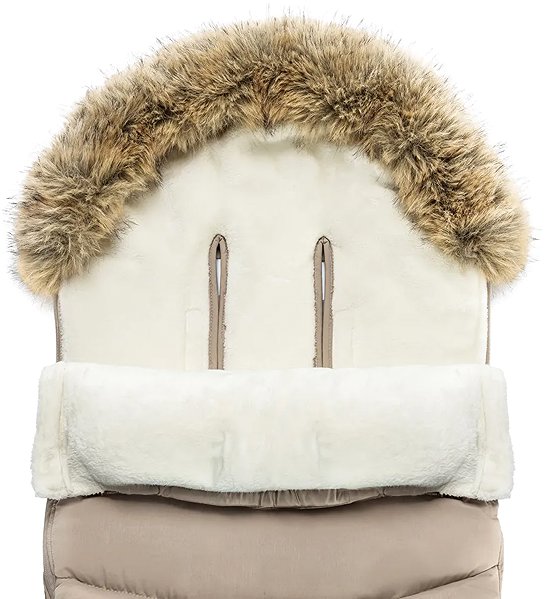 Babakocsi bundazsák Zopa Fluffy téli bundazsák - Creamy Beige ...