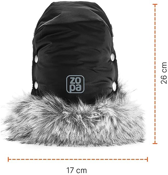 Babakocsi kesztyű Zopa Fluffy 2 téli kesztyű - Arctic Black ...