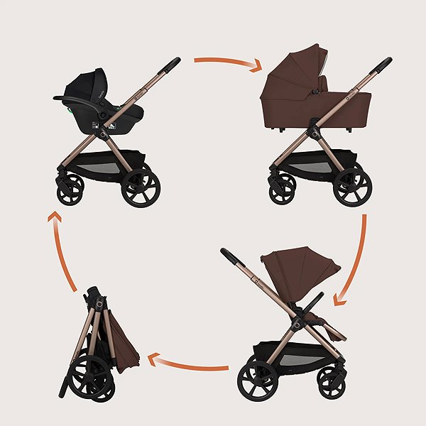 Baby Buggy Lionelo Carmine 3-in-1 Brown Chocolate ...