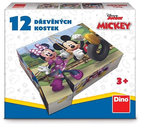 Dřevěné kostky Dino Mickey a Minnie ...