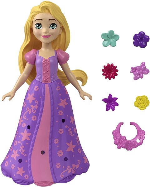 Játékbaba Disney Princess Kicsi hercegnő virágos dekorációkkal, 1 db ...