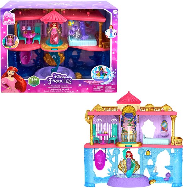 Játékbaba Disney Princess - Királyi kastély és Ariel ...