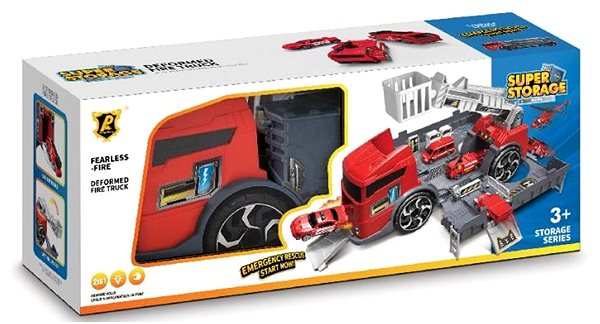 Spielzeug-Garage Zusammenklappbares Feuerwehrauto ...