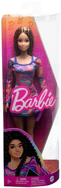 Játékbaba Barbie Modell - Szivárványos marble ruha ...