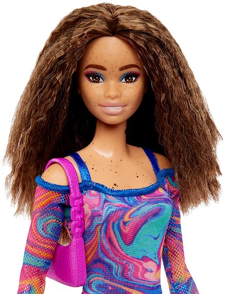 Puppe Barbie Modell - Regenbogen-Marmorkleid ...