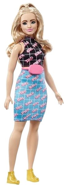 Játékbaba Barbie Modell - Fekete-kék ruha övtáskával ...