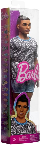 Játékbaba Barbie Ken Modell - Kasmír mintás póló ...