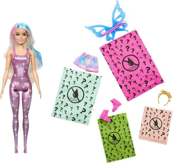 Játékbaba Barbie Color Reveal Barbie Szivárvány galaxis ...