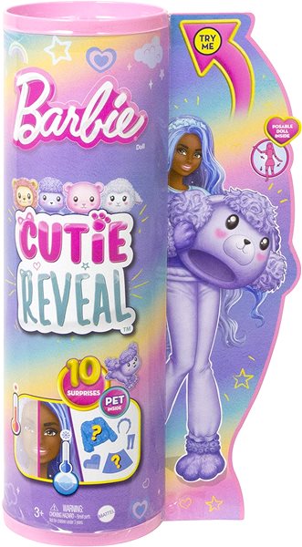 Játékbaba Barbie Cutie Reveal Barbie Pasztell kiadás - Uszkár ...
