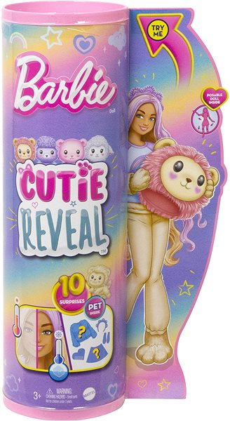 Játékbaba Barbie Cutie Reveal Barbie Pasztell kiadás - Oroszlán ...