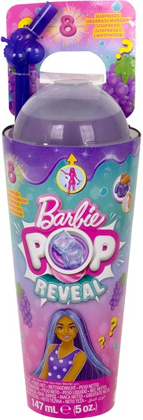 Játékbaba Barbie Pop Reveal Barbie Lédús gyümölcs - Szőlő koktél ...