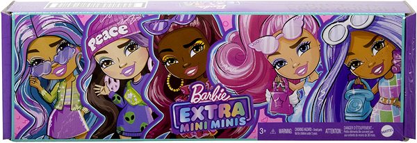 Játékbaba Barbie Extra Mini - Minis szett, 5db ...