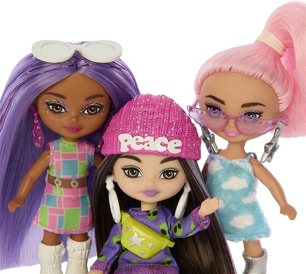 Puppe Barbie Extra Mini Minis Set mit 5 Puppen ...